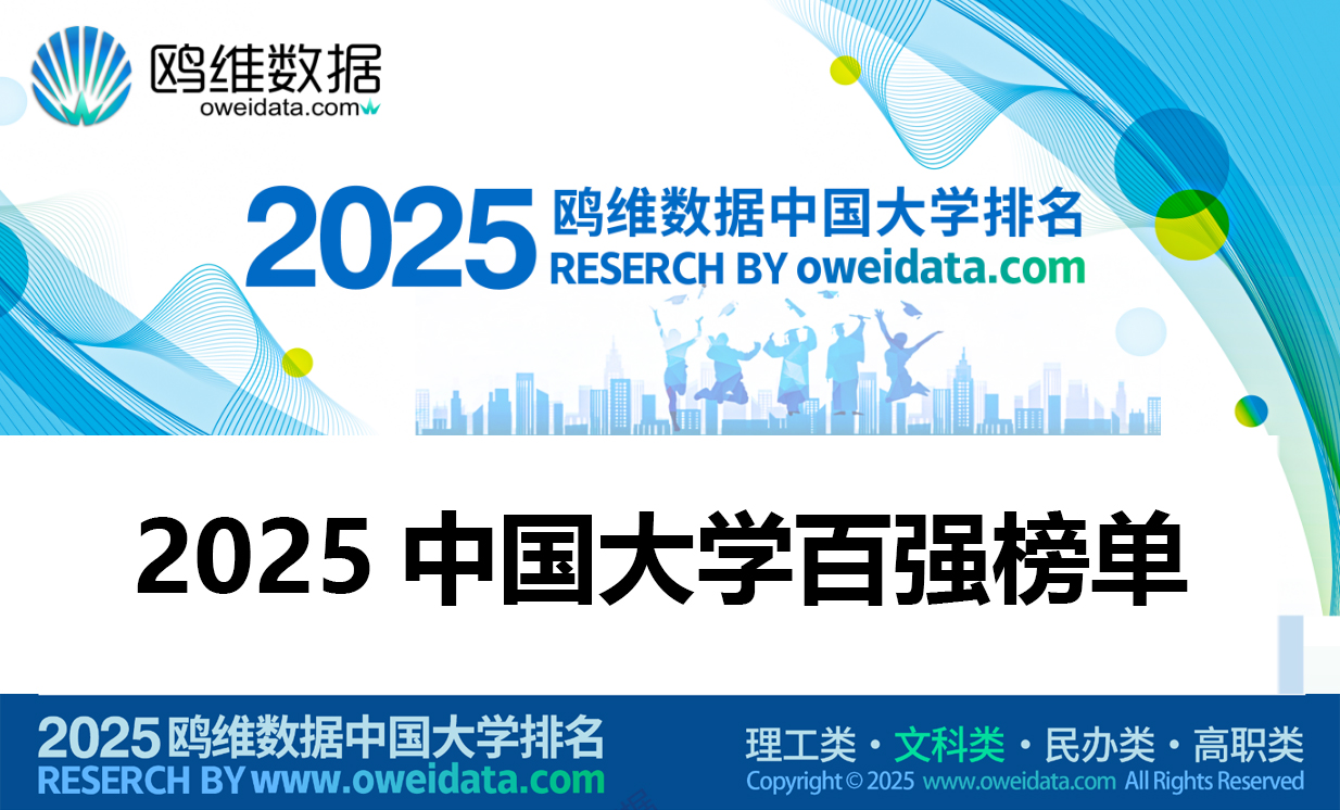 重磅！鸥维数据正式发布2025中国大学排名