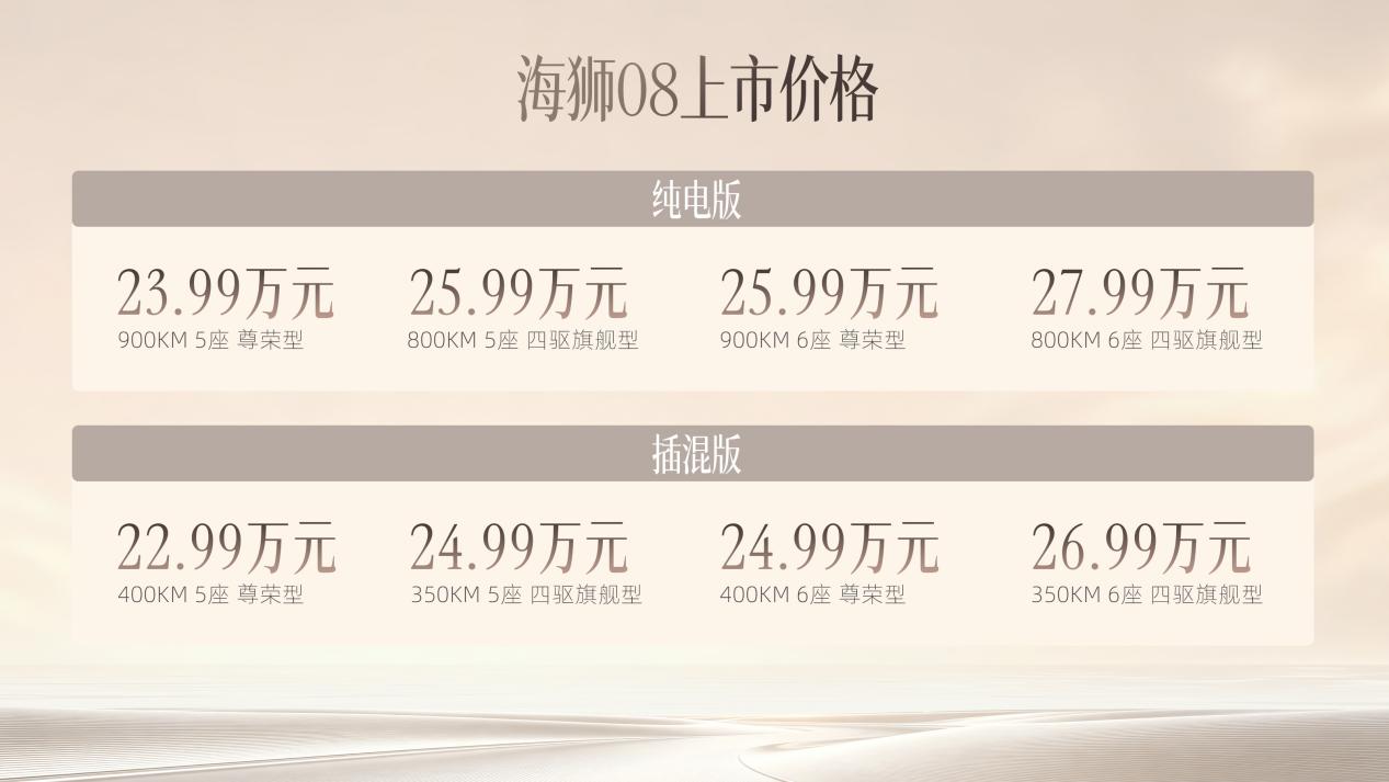 上市即王炸！比亚迪海狮08正式上市 22.99万元起，重新定义科技旗舰SUV